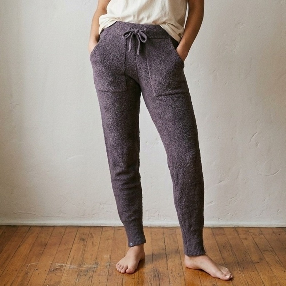 Barefoot Dreams CozyChic Lite Womens Pants XS Gray Drawstring Joggers Lounge 488